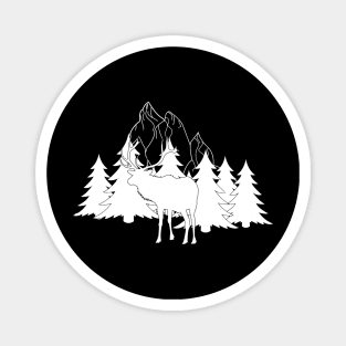 Deer Mountain Forest Hiking Magnet